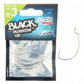 10220-Fiiish Black Minnow Krog Hook Anzuelos