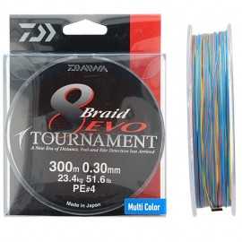 G6442-Daiwa Tournament Braid 8 Evo 300 mt Multicolor