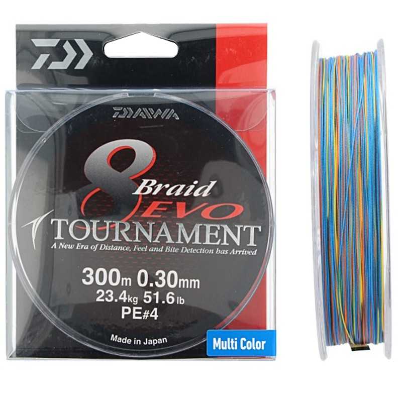 Daiwa Tournament Braid 8 Evo 300 mt Multicolor