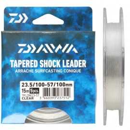 G7497-Daiwa Cola de Rata Tapered Shock Leader TPLDW 15 Mt 5 Uds