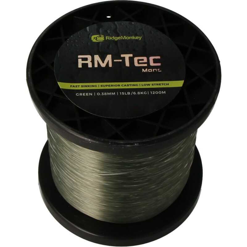 Ridgemonkey RM-Tec Mono 15lb/0.38mm Green 1200m