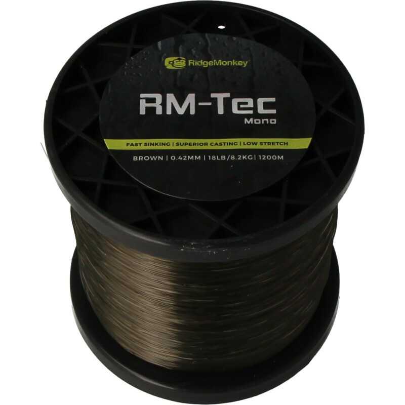 Ridgemonkey RM-Tec Mono 18Lb/0.42mm Brown 1200m