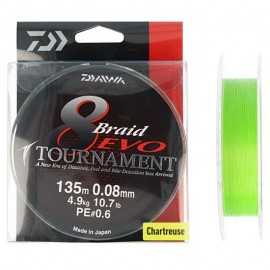 G6837-Daiwa Tournament Braid 8 Evo 135 mt Chartreuse