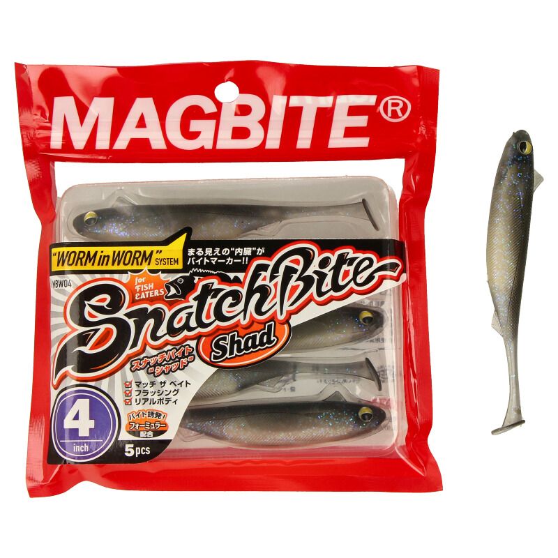 Magbite MBW04 Snatch Bite Shad 4"