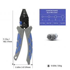 Tigress High Carbon Steel Teflon Road Sub Pliers Crimper Remachadora 18.2 cm hasta 2 mm