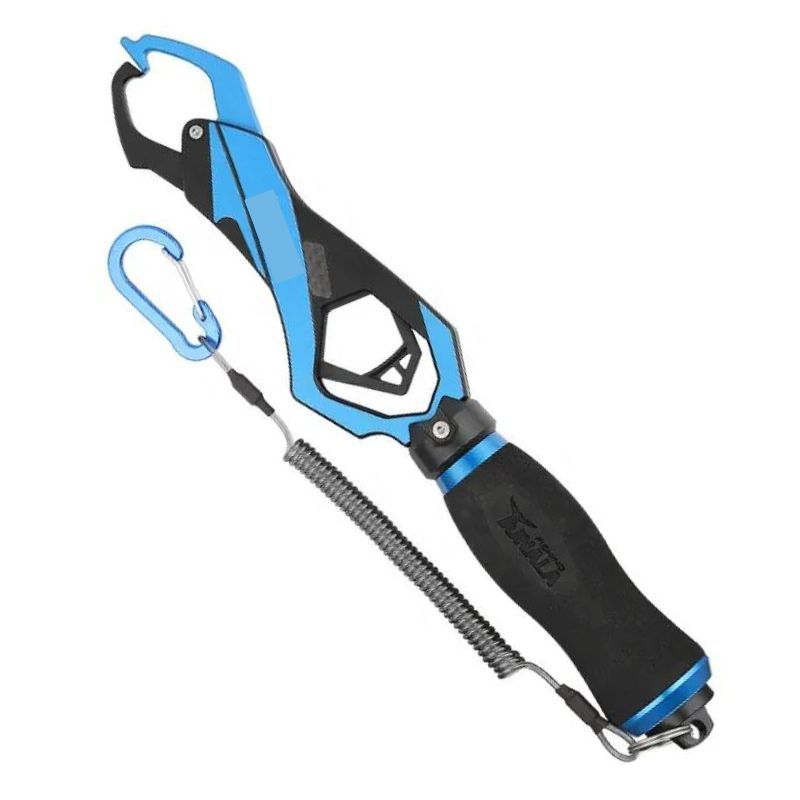 Tigress Bocagrip Aluminio 360° rotating handle with 26kg scale Blue color