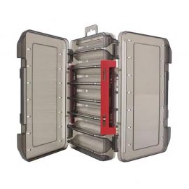 Caja GF Lure Storage TACKLE Box-smoke red portaseñuelos medidas 20x13x3.5 cm