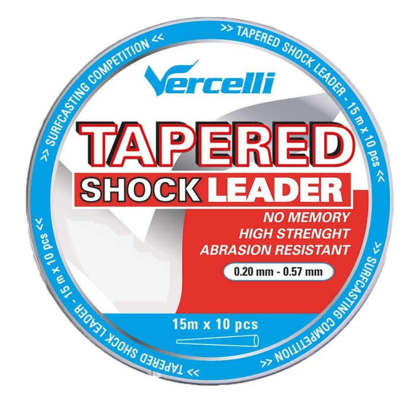 Vercelli Cola de Rata Tapered Shock Leader 0.16mm-0.57mm 15m x 10pcs
