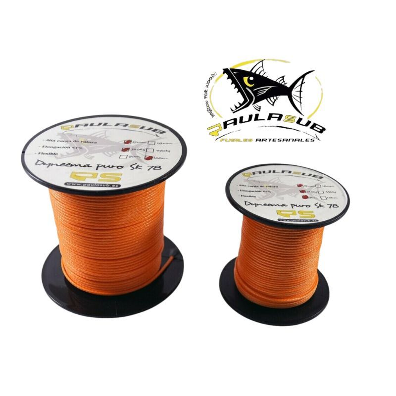 PAULASUB DYNEEMA puro SK78 naranja 1.5mm 320kg 50 mt