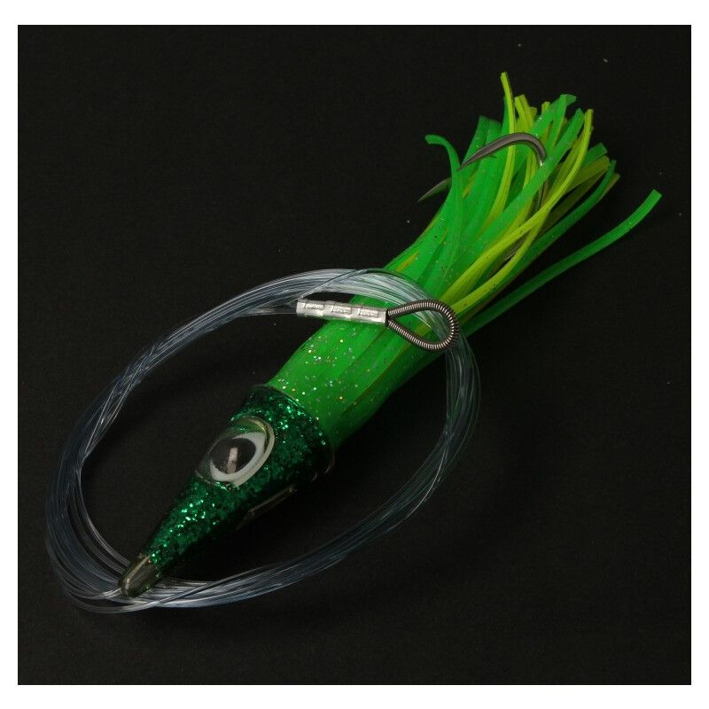 ChLures Rigged 14 cm verde amarillo listo para pescar