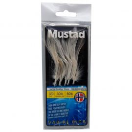 Mustad Sabiki White Feather Trace 3/0