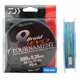 G6442-Daiwa Tournament Braid 8 Evo 300 mt Multicolor