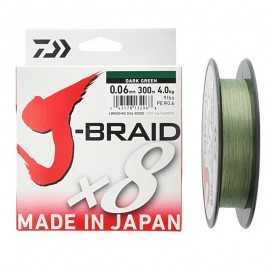 14718-Daiwa J-braid X8 300 mt Dark green