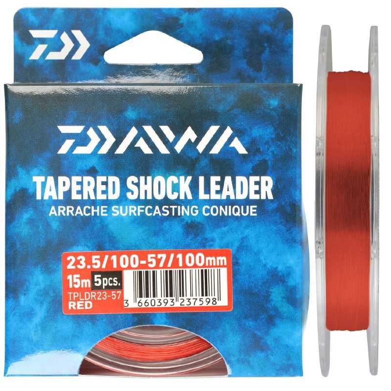 G7498-Daiwa Cola de Rata Tapered Shock Leader TPLDR 15 Mt 5 Uds