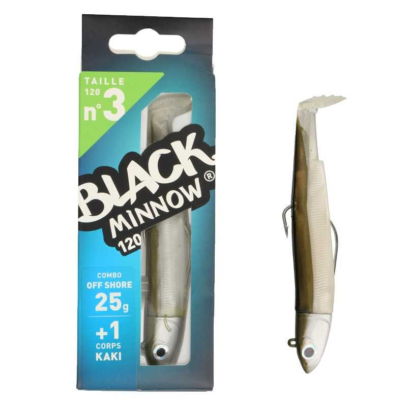 Combo Black Minnow y Crazy Fiiish Black Minnow Combo 120 mm